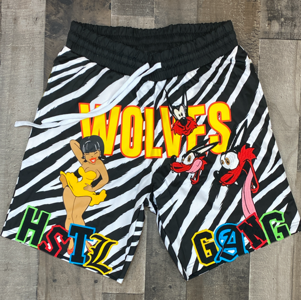Personalized striped print shorts