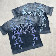 Lightning casual street retro T-shirt