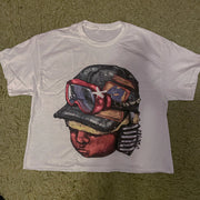 Casual street soldier print T-shirt