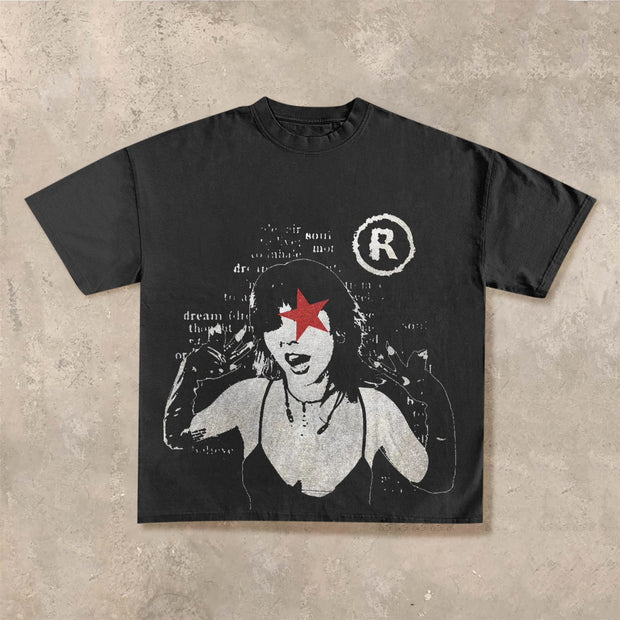 Personalized street style printed graphic T-shirt