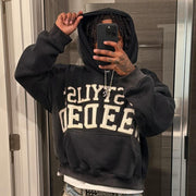 No stylist deseen patch casual street hoodie
