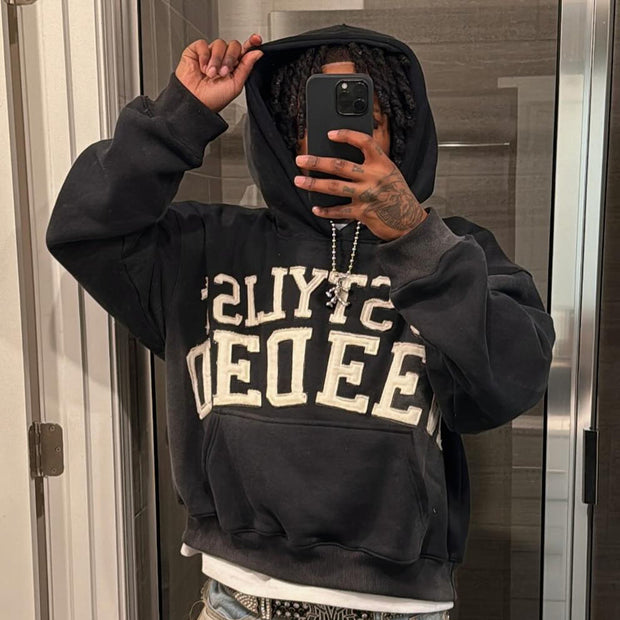 No stylist deseen patch casual street hoodie