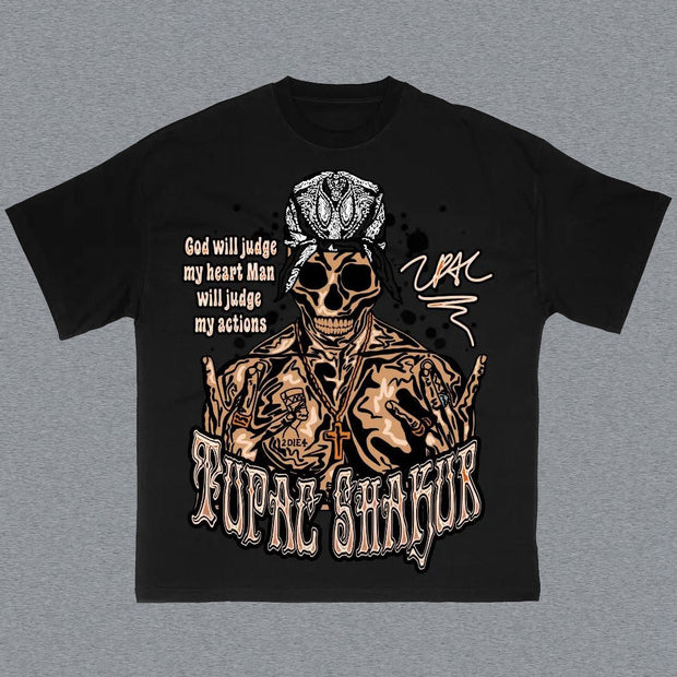 Fashion Skull Print Short Sleeve T-Shirt