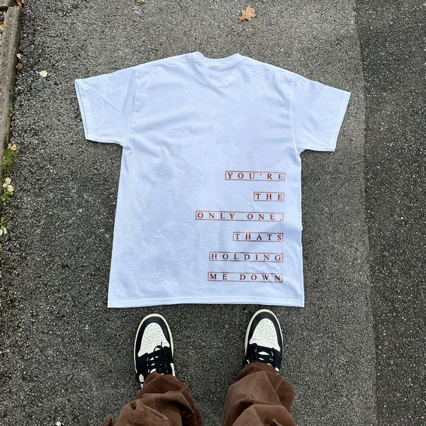 Oversized T-shirt with pop singer print
