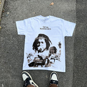 Hip-hop singer printed T-shirt