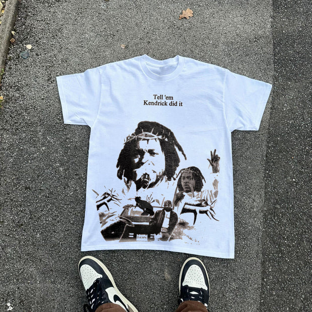 Hip-hop singer printed T-shirt