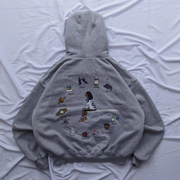 Retro Universe Print Hoodie