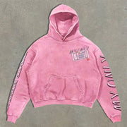 money print hoodie