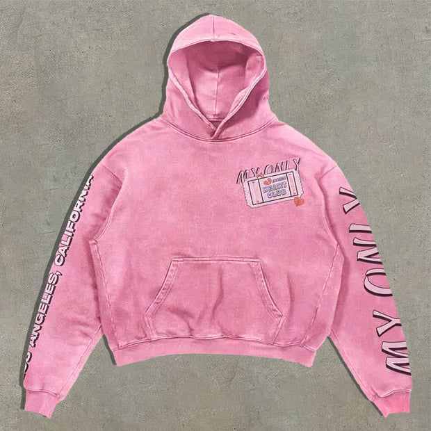 money print hoodie
