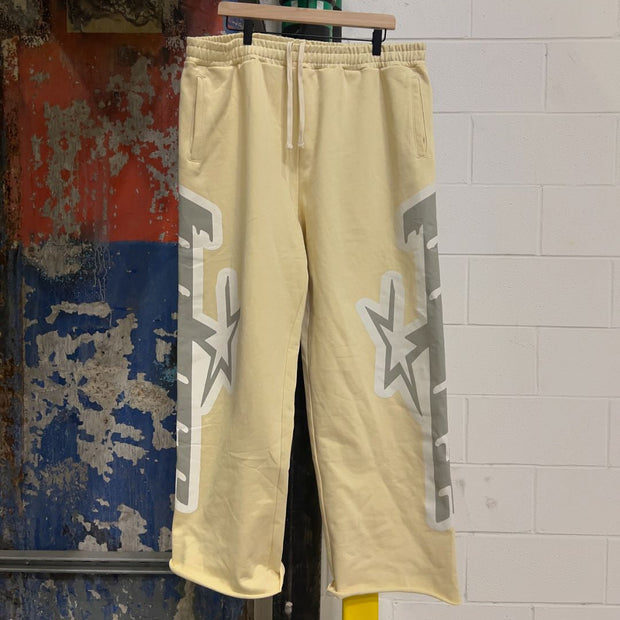 Casual Pentagram Letters Print Pocket Trousers