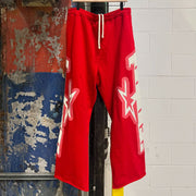 Casual Pentagram Letters Print Pocket Trousers