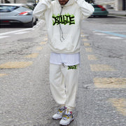 Street style personalized letter print casual trousers