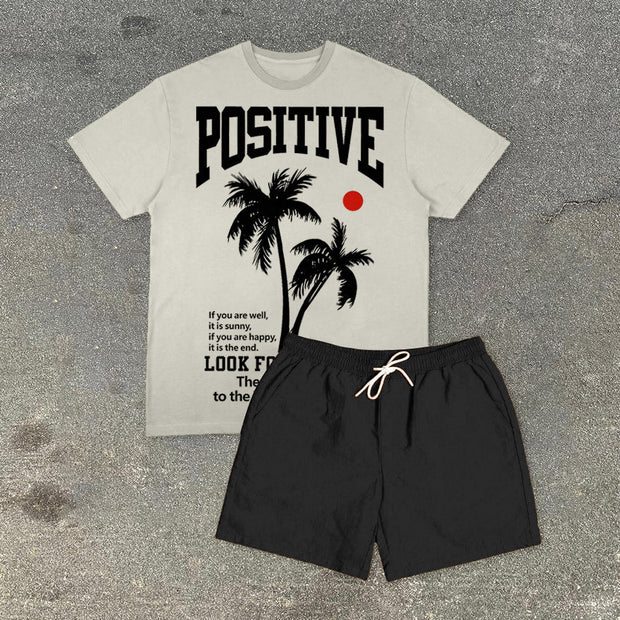 Retro fashion casual street short-sleeved suit