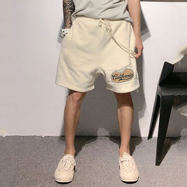 California Print Elastic Shorts