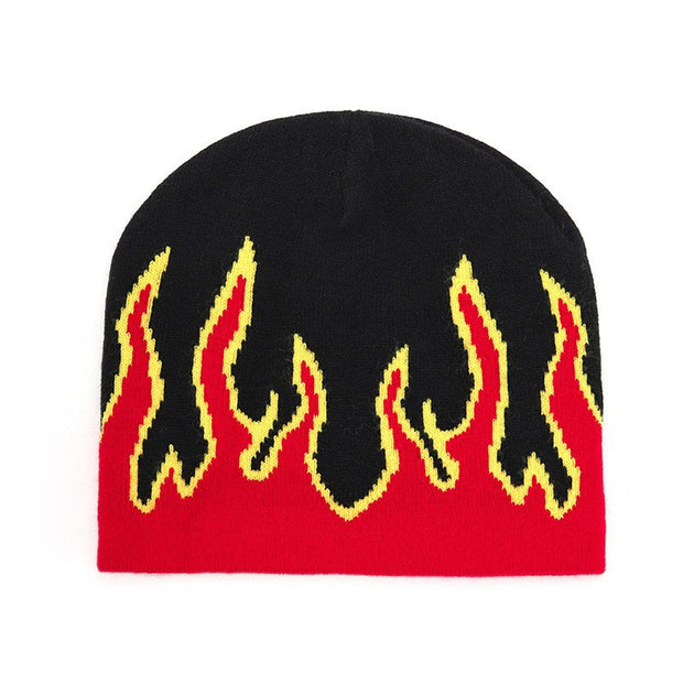 Flame knitted hat jacquard woolen hat warm and fashionable