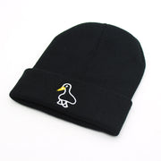 Casual yellow-billed duck men and women outdoor knitted hats