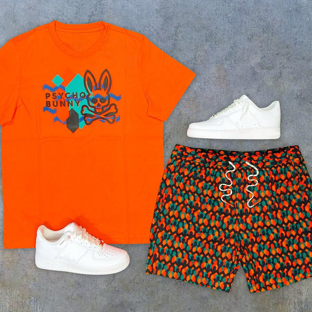 Personalized Print Preppy Rabbit Short-Sleeve Shorts Two-Piece Set
