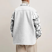 Casual fashion retro stitching lapel jacket