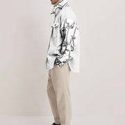Casual fashion retro stitching lapel jacket
