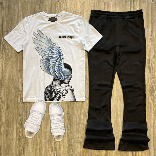 Casual printed short-sleeved trousers two-piece set