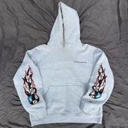 Flame Multi-Element Print Long Sleeve Hoodies