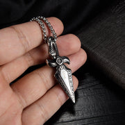 Head retro personality dagger sword hip hop necklace