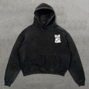 Fear Have No Power Print Long Sleeve Hoodies