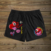 Casual love kissing sports home comfortable shorts
