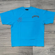 Volcano skull print short-sleeved T-shirt