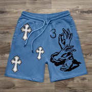 Cross Faith Graphic Casual Vintage Street Shorts