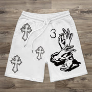 Cross Faith Graphic Casual Vintage Street Shorts