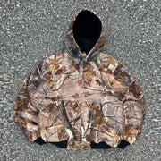 Tree camo lined zip-up long sleeve jacket
