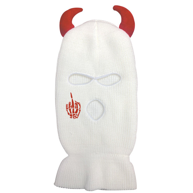 Devil's horn knitted three-eyed hat