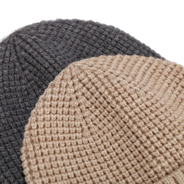Simple knitted hat solid color casual wild trend woolen hat