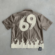 Fashionable personalized zipper lapel shirt