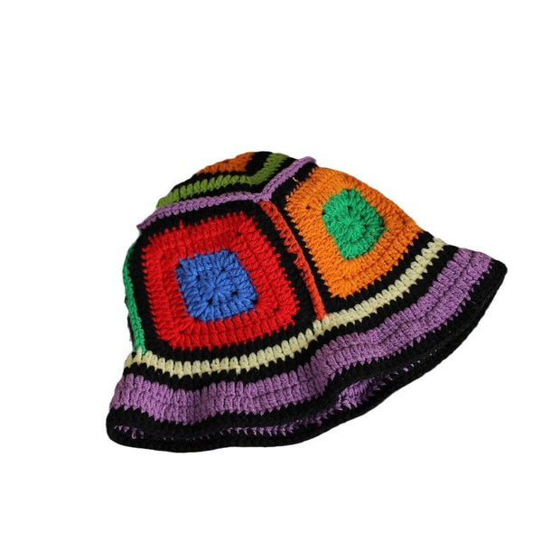 Square Hand-woven Knitted Hat
