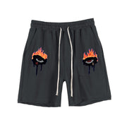 Personalized casual eye print shorts