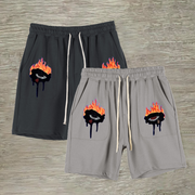 Personalized casual eye print shorts