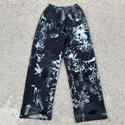 King casual street graffiti heavyweight sweatpants