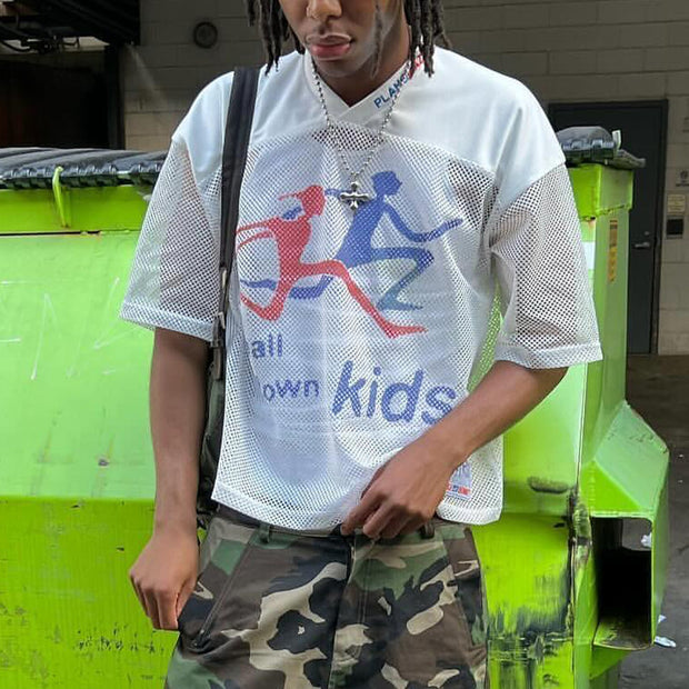 Casual Street Retro Mesh Jersey