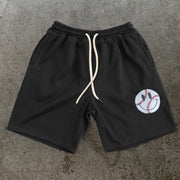 Retro Fashion Smiley Print Casual Shorts