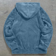 Retro Trend Cute Graphic Plush Hoodie