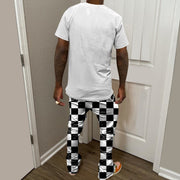 California Checkerboard Print Two Piece Set