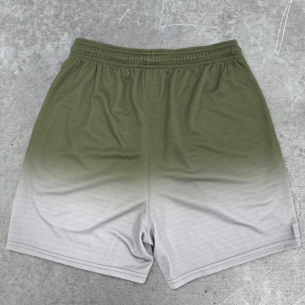 Trendy Retro Contrast Gradient Sports Shorts