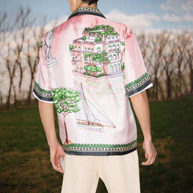 Drape fashion custom printed personalized shirt