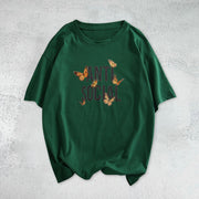 Casual loose printed short-sleeved T-shirt