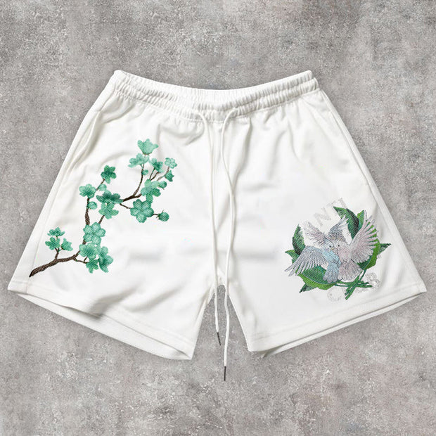 Trendy casual retro street mesh shorts