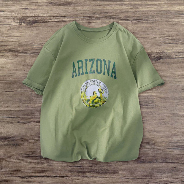 Fashion printed casual short-sleeved T-shirt