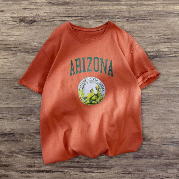 Fashion printed casual short-sleeved T-shirt