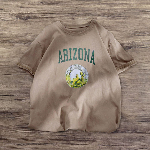 Fashion printed casual short-sleeved T-shirt